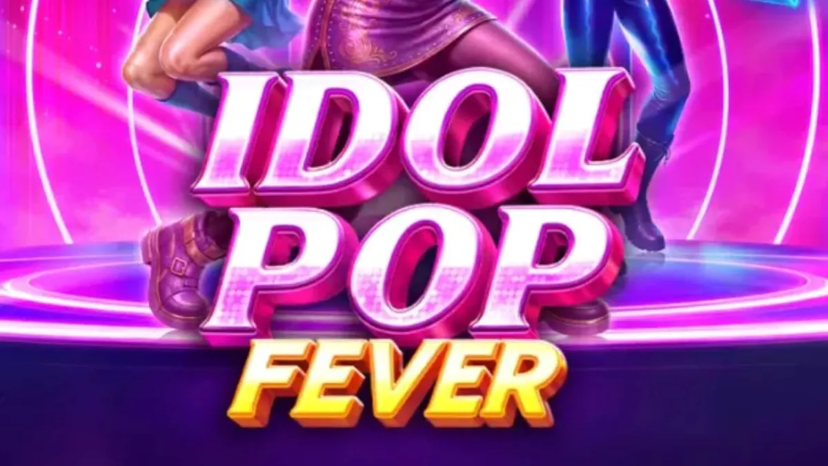 Panggung konser neon dalam slot Idol Pop Fever